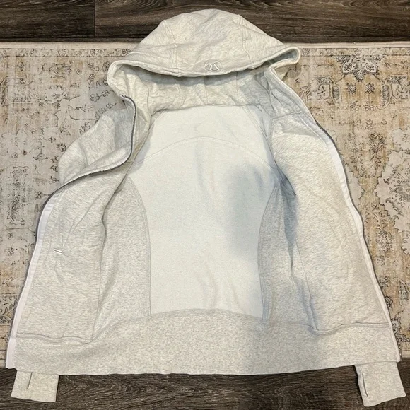 Women's Lululemon Light Gray Hoodie - Picture 3 of 7